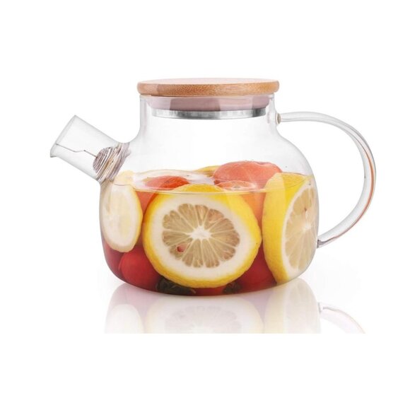 GLASS Other - Glass Teapot Stovetop Safe,20.3 oz Clear Tea pot with Removable Filter Spout, Lo
